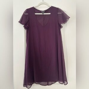 Express Purple Chiffon Dress
